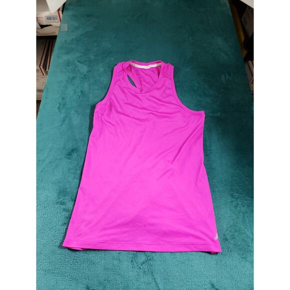New Balance Top Size Extra Small Womens Pink Performance Athletic Ladies Logo - Picture 1 of 7